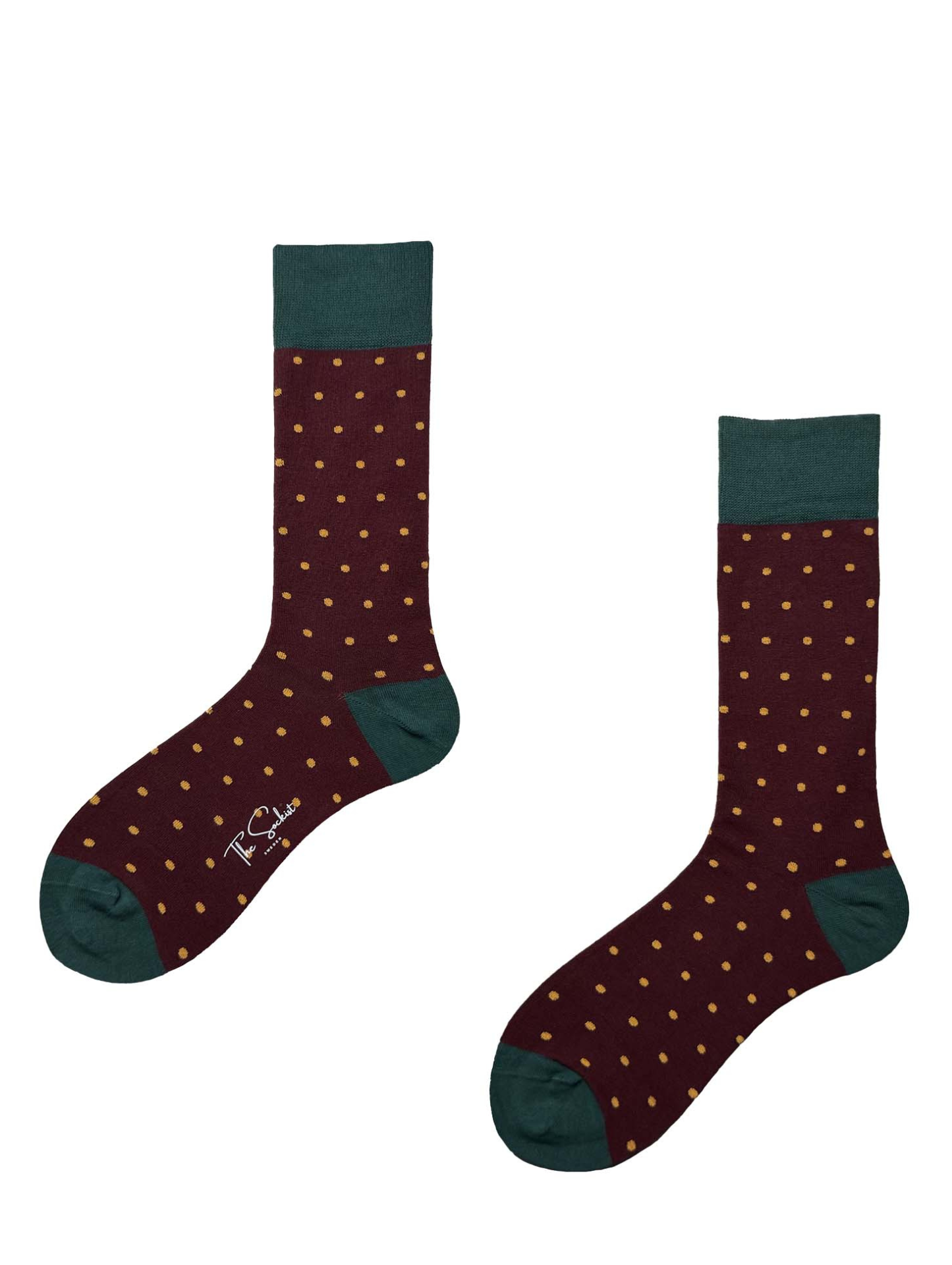 The-sockist-happy-fun-socks-sweden-stockholm-shop-happyfeet-socks-men-socks-christmas-socks-WineGreen_YellowDots120-S112-D