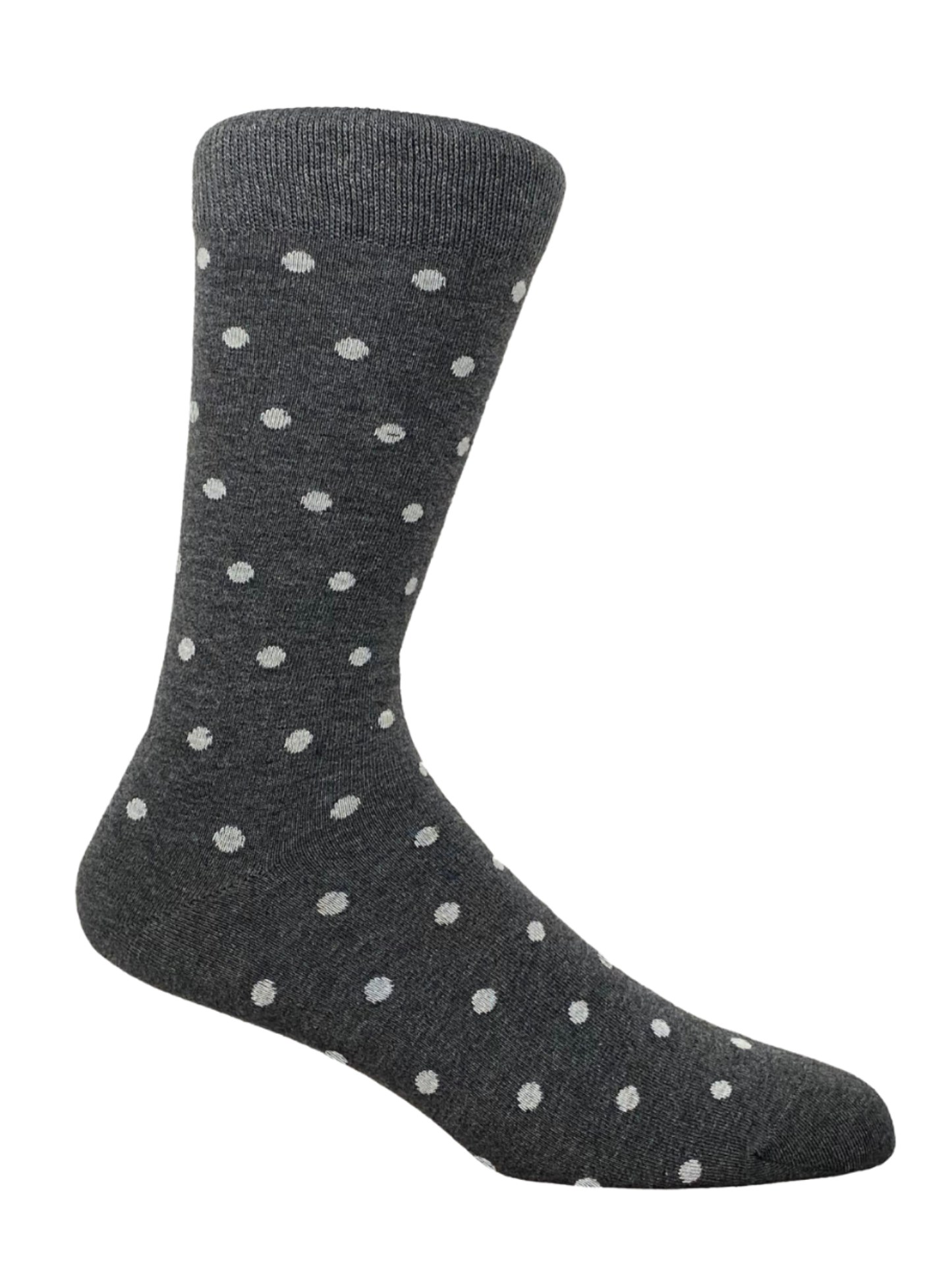 Grey cotton socks with white dots – stylish unisex socks by The Sockist, Stockholm design.
