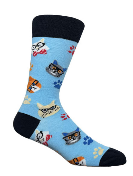 The Sockist Masked Cats cotton socks – quirky unisex socks featuring fun masked cat designs, perfect for playful everyday wear.