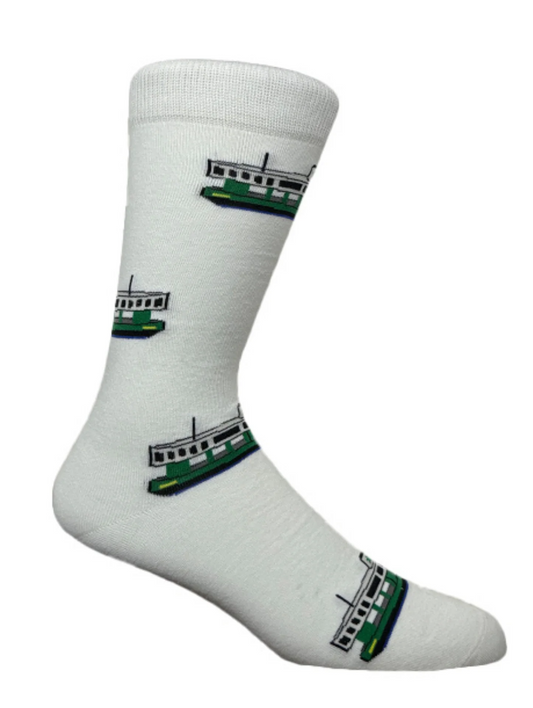 Unisex cotton socks with Star Ferry design – happy fun socks by The Sockist, inspired by Hong Kong heritage