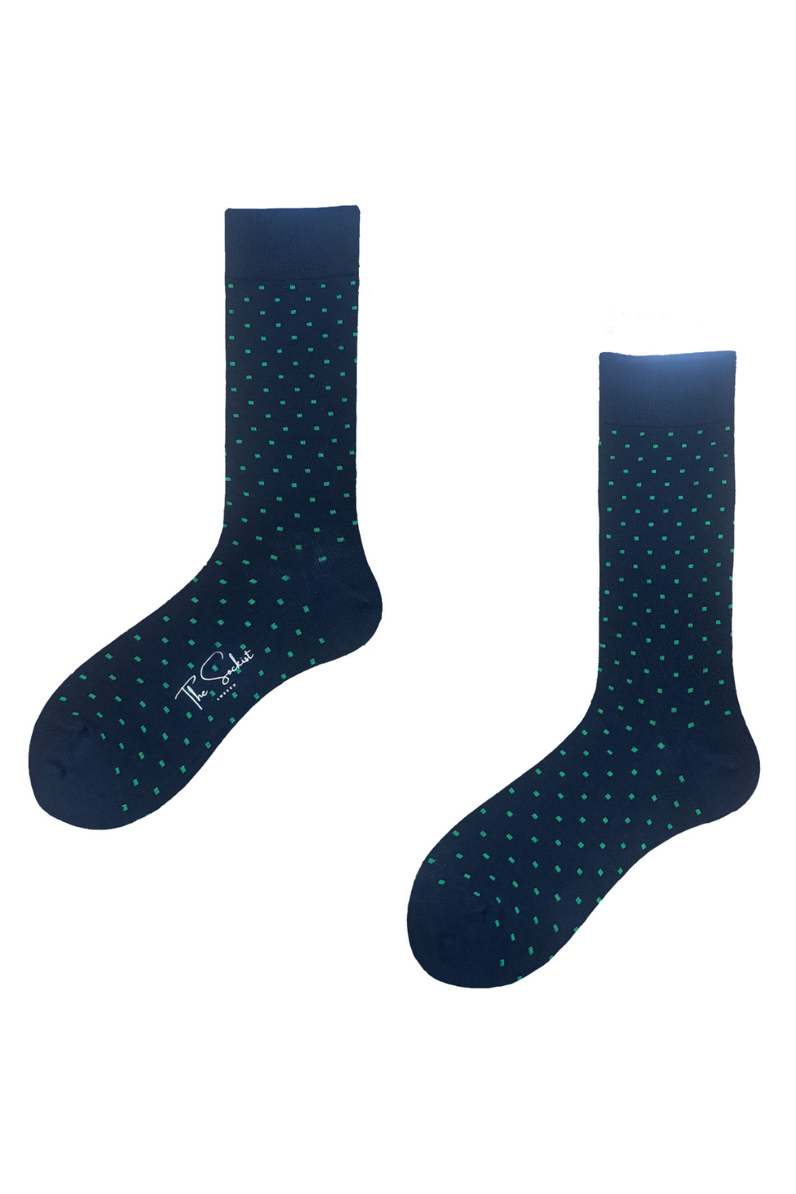 Socks | Green | Small Dots | Cotton